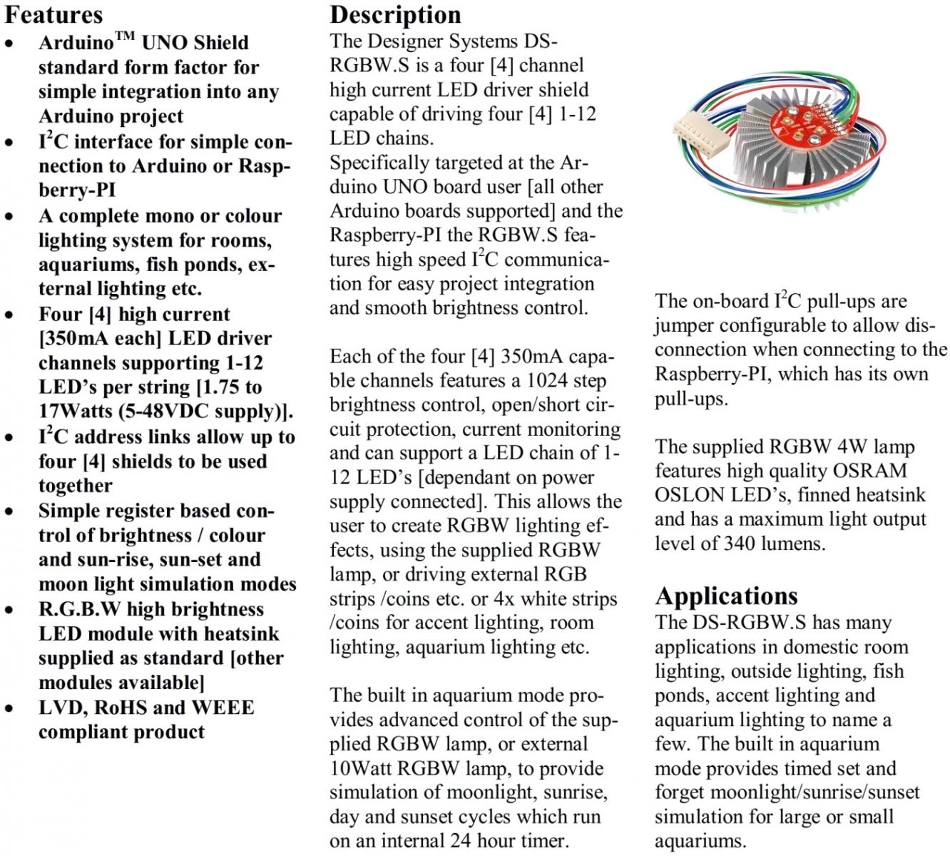 DESIGNER SYSTEMS LED LIGHTING MOD FOR THE ARDUINO מוצרי פיתוח ...