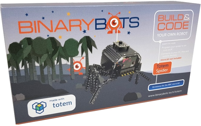 קיט פיתוח מבוסס BINARY BOTS - TOTEM SPIDER - BBC MICRO:BIT - טלמיר ...