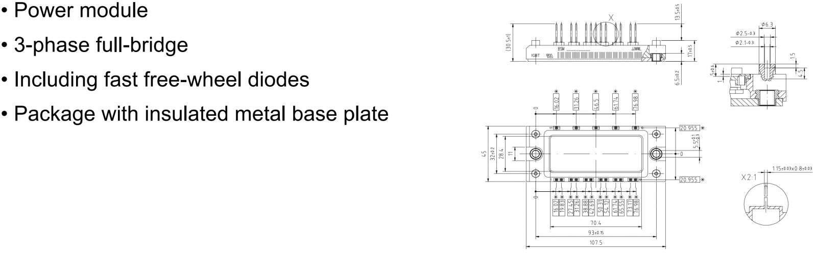 Easy2 Module INFINEON MOSFET IGBT TRANSISTOR MODULS - ECONOPACK3 SERIES רכיבי ...