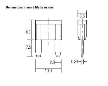מימדי הנתיך