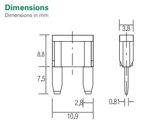 מימדי הנתיך