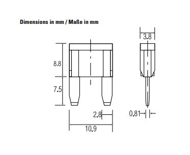 מימדי הנתיך