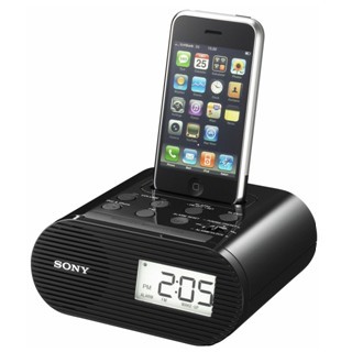 SONY CLOCK RADIO WITH IPOD / IPHONE DOCK
