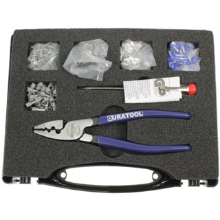 DURATOOL 0.25MM² - 16MM² CRIMPING PLIERS AND TERMINAL KIT