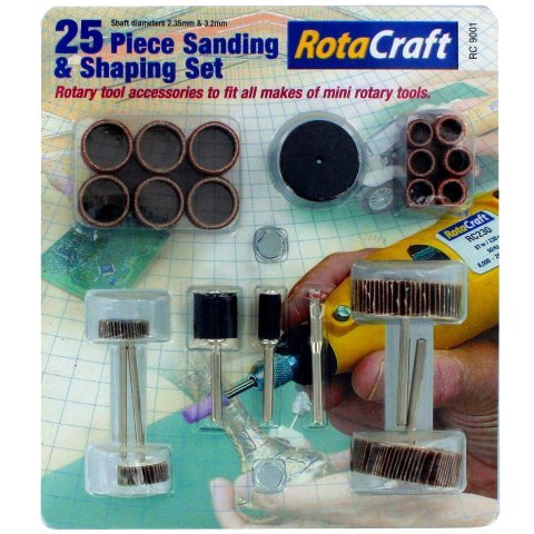 ROTACRAFT 25PCS SANDING & SHAPING SET