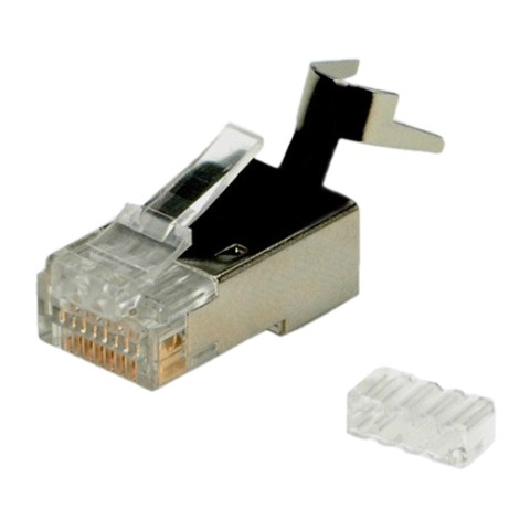 ROLINE CAT6 MODULAR PLUG - SHIELDED FOR SOLID WIRE