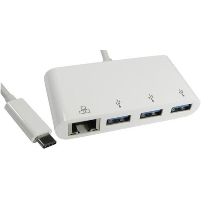 PRO-SIGNAL 3 PORT USB 3.0 HUB WITH USB TYPE C AND ETHERNET ADAPTER