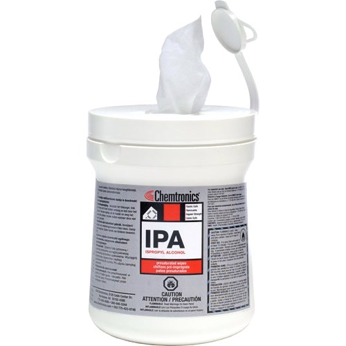 CHEMTRONICS PRESATURATED IPA WIPES - SIP100E