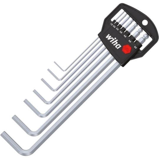WIHA 7PCS BALL END METRIC HEX LKEY SET 369 H7 כלי עבודה ידניים
