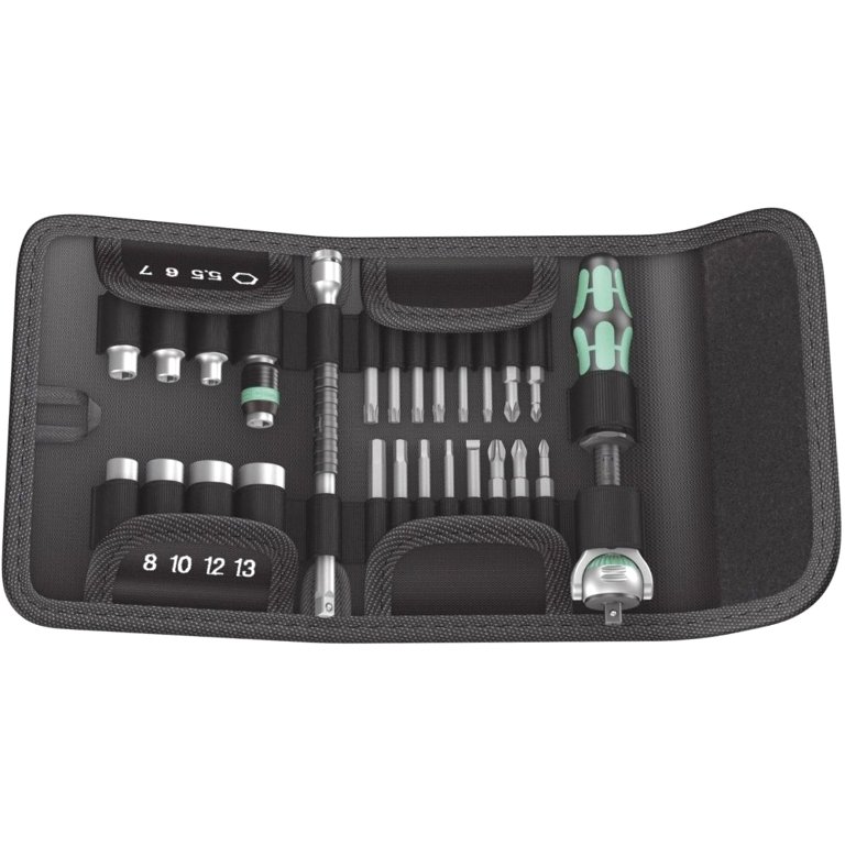 WERA SCREWDRIVER WITH 23PCS BIT SET KRAFTFORM KOMPAKT ZYKLOP 1/4 כלי