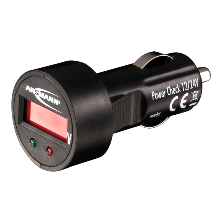 ANSMANN POWER CHECK 12/24V VEHICLE BATTERY TESTER סוללות, מצברים ומטענים