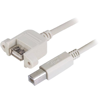 L-COM PANEL MOUNT USB CABLES - UPMAB SERIES