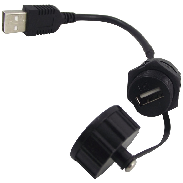 MULTICOMP WATERPROOF PANEL MOUNT USB CABLE - 2UB3001-W05101