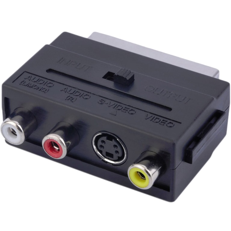 PRO SIGNAL NICKEL PLATED SCART TO RCA & S-VIDEO IN/OUT ADAPTER