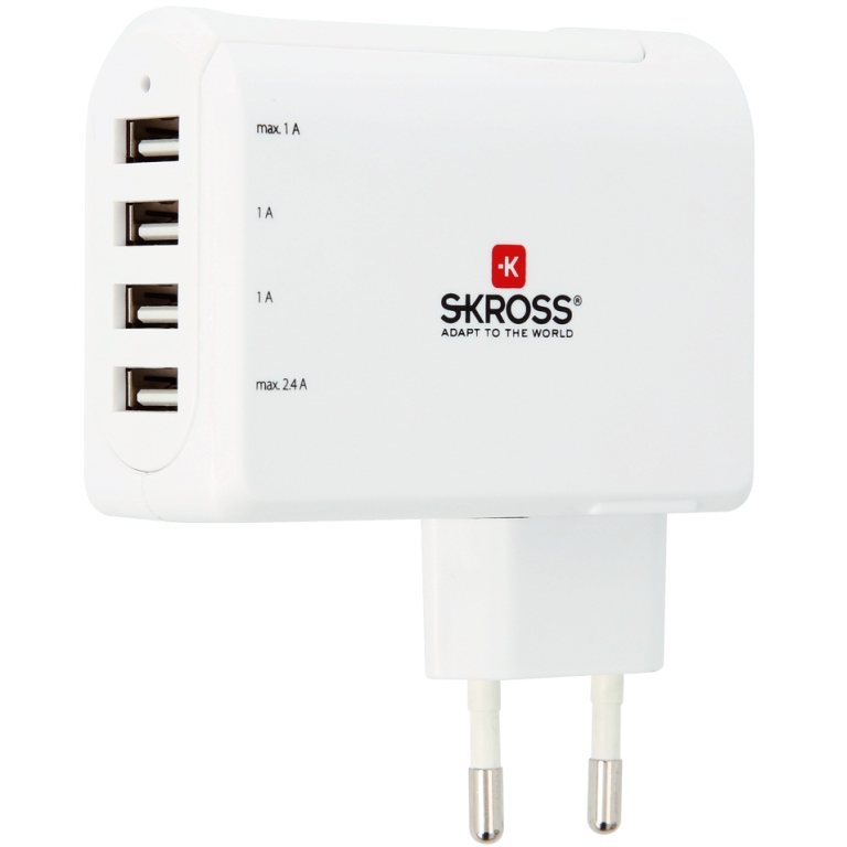 SKROSS 4-PORT EURO USB CHARGER