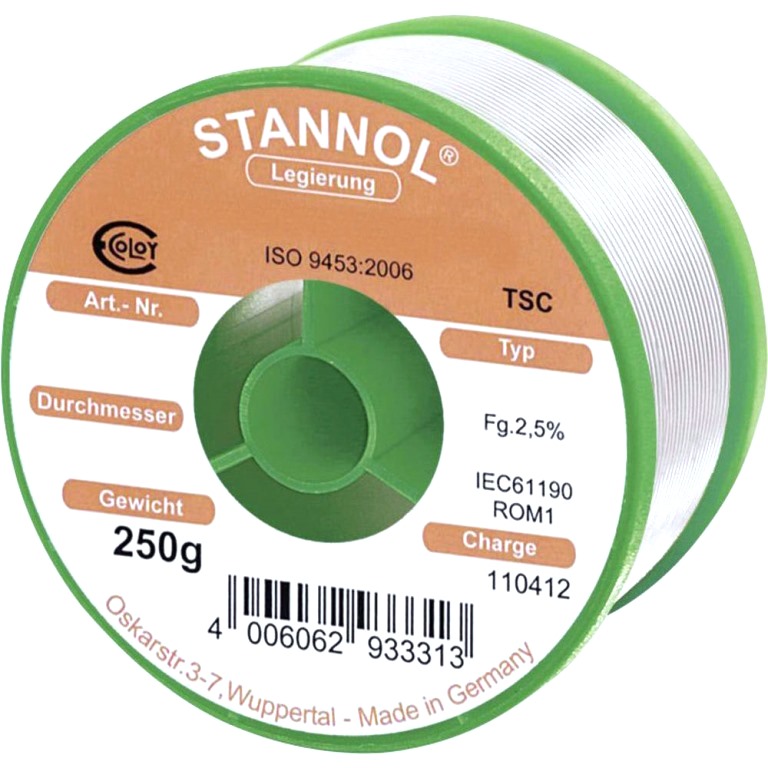 STANNOL ACTIVE FLUX PROFESSIONAL LEAD FREE SOLDERING WIRE - KS115