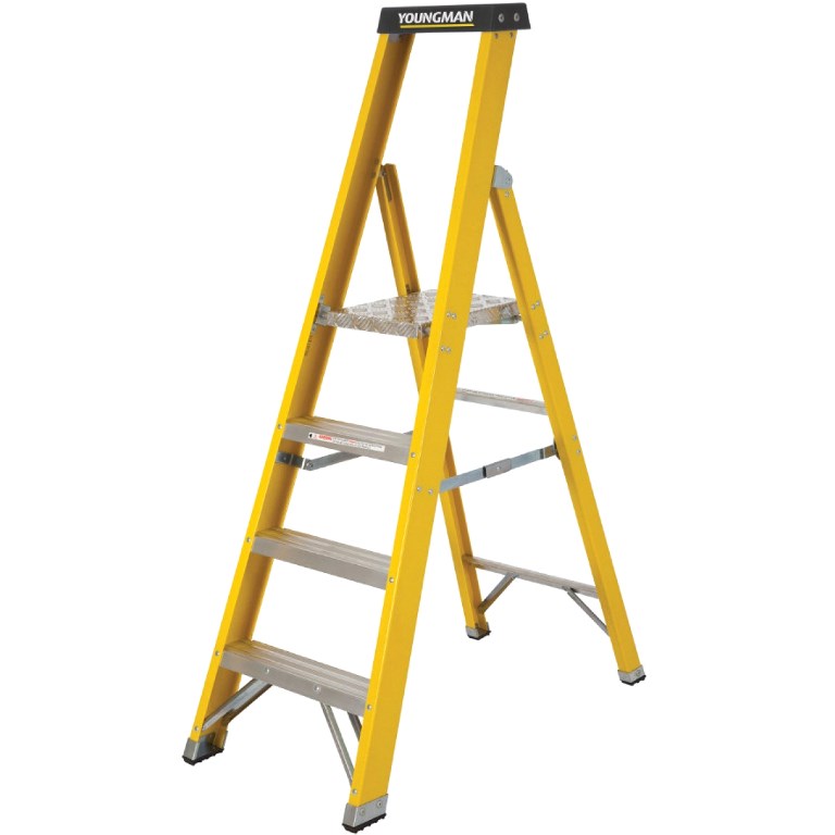 YOUNGMAN S400 GRP TRADE PLATFORM STEP LADDERS