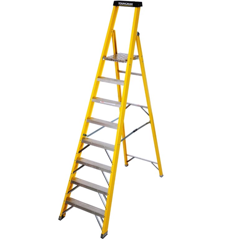 YOUNGMAN S400 GRP TRADE PLATFORM STEP LADDERS