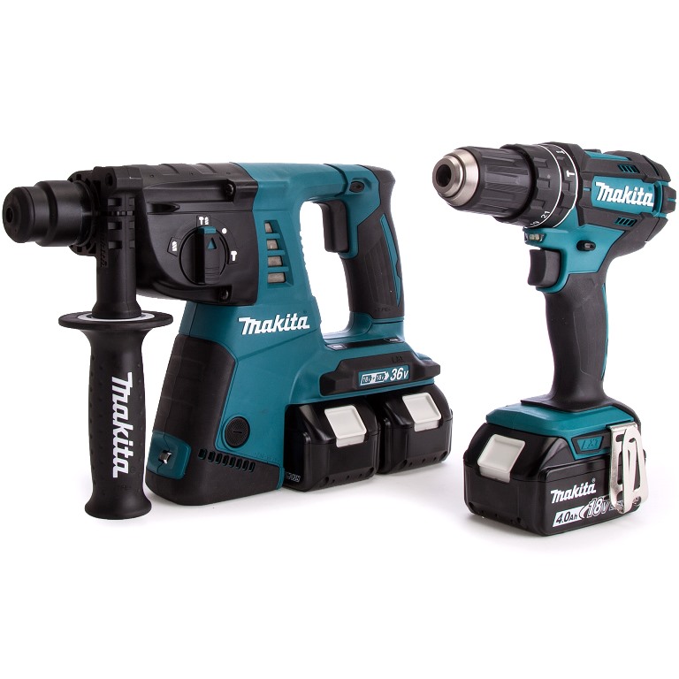 MAKITA 18V CORDLESS COMBI & TWIN SDS DRILL KIT DLX2137PMJ כלי עבודה