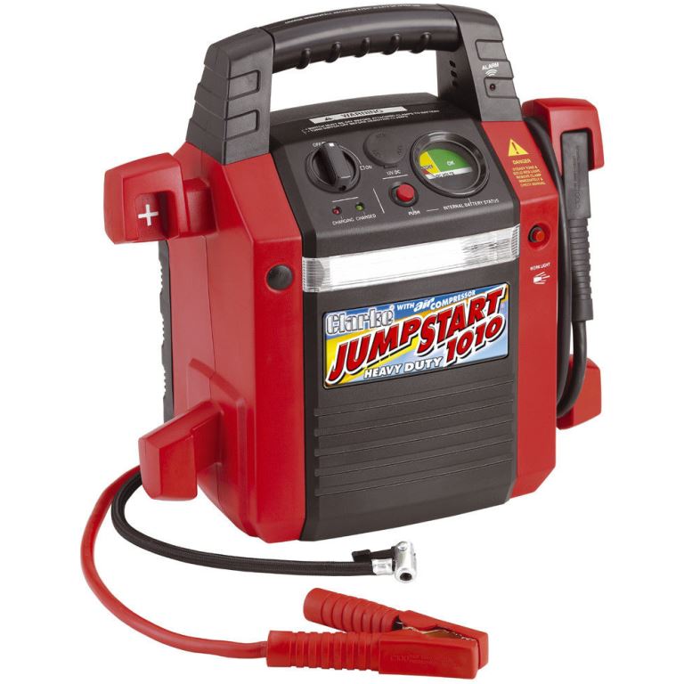 CLARKE PORTABLE 12 VOLT POWER PACK WITH COMPRESSOR JUMPSTART 1010