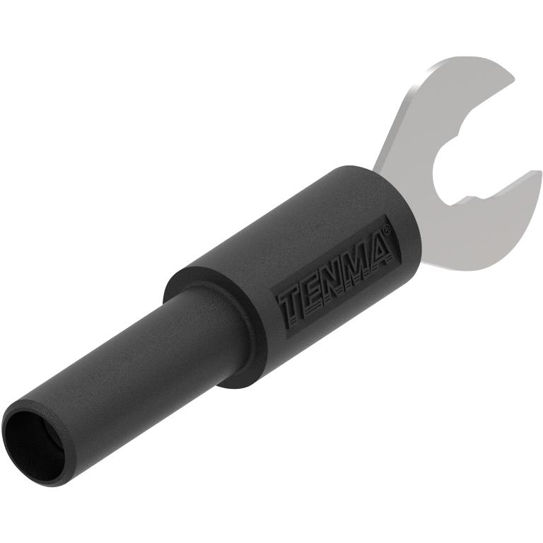 TENMA 4MM FEMALE BANANA JACK TO SPADE LUG ADAPTERS קונקטורים, מחברים