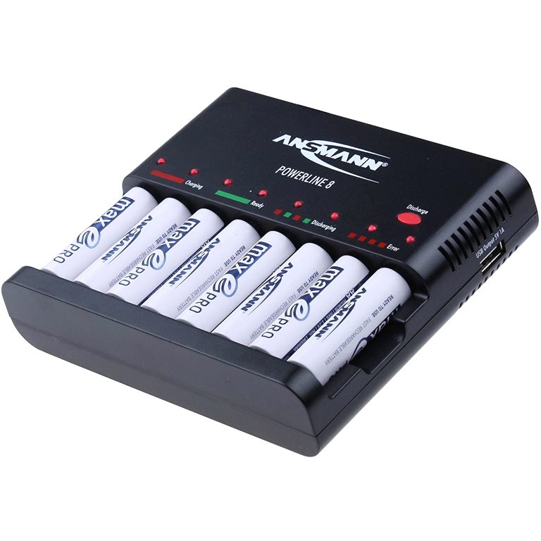 ANSMANN BATTERY CHARGER WITH MAX E BATTERIES - POWERLINE 8