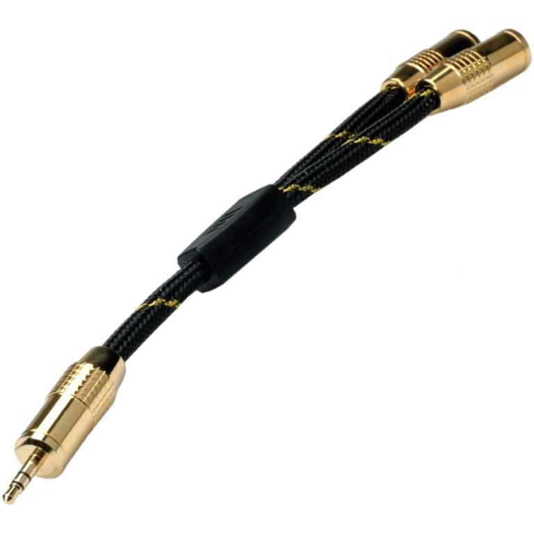 ROLINE GOLD HIGH QUALITY 3.5MM STEREO SPLITTER CABLES