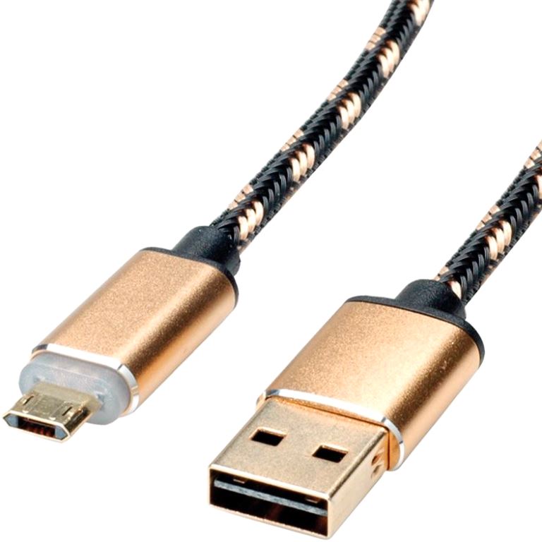 ROLINE HIGH END LED MICRO USB 2.0 CABLE