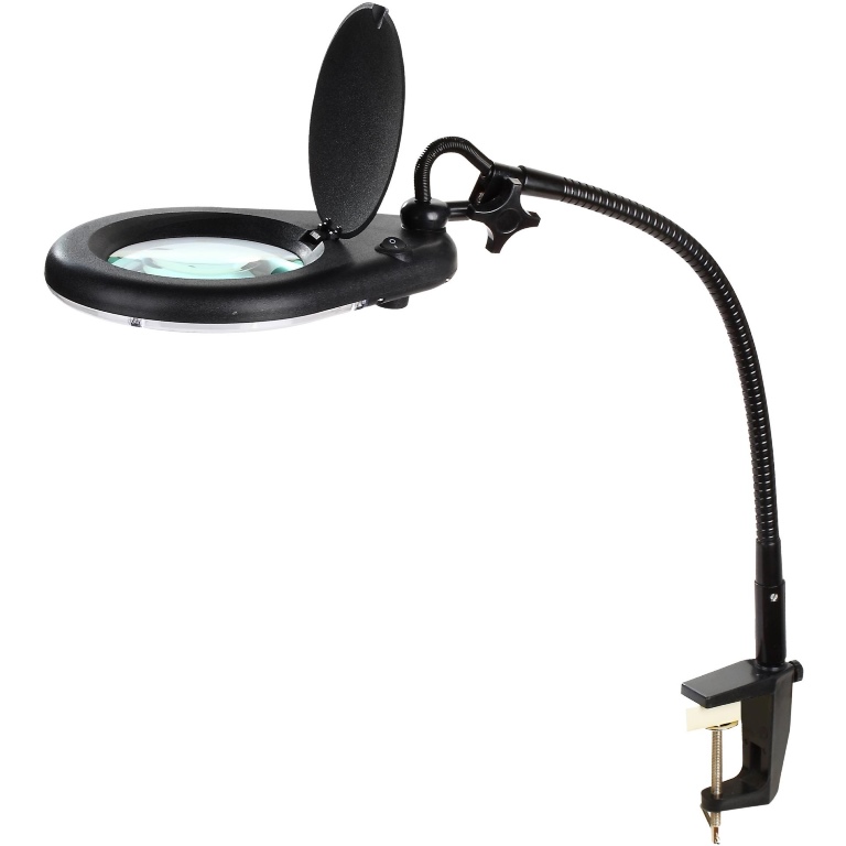 DURATOOL LED MAGNIFYING LAMP WITH FLEXIBLE ARM & TABLE CLAMP זכוכיות