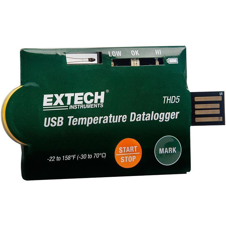EXTECH INSTRUMENTS TEMPERATURE USB DATALOGGER - THD5