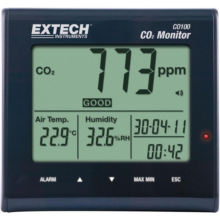 EXTECH INSTRUMENTS DESKTOP INDOOR AIR QUALITY (CO2) MONITOR - CO100