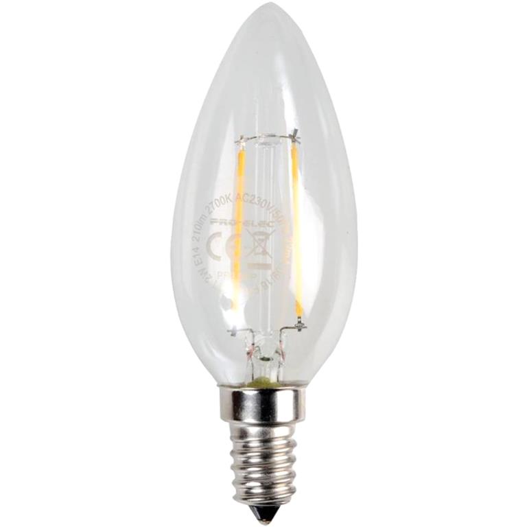 PRO-ELEC FILAMENT CANDLE E14 LED LAMPS
