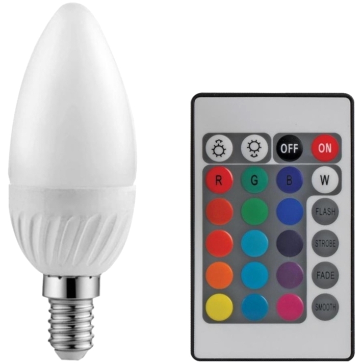 PRO-ELEC FROSTED CANDLE E14 RGBW LED LAMP