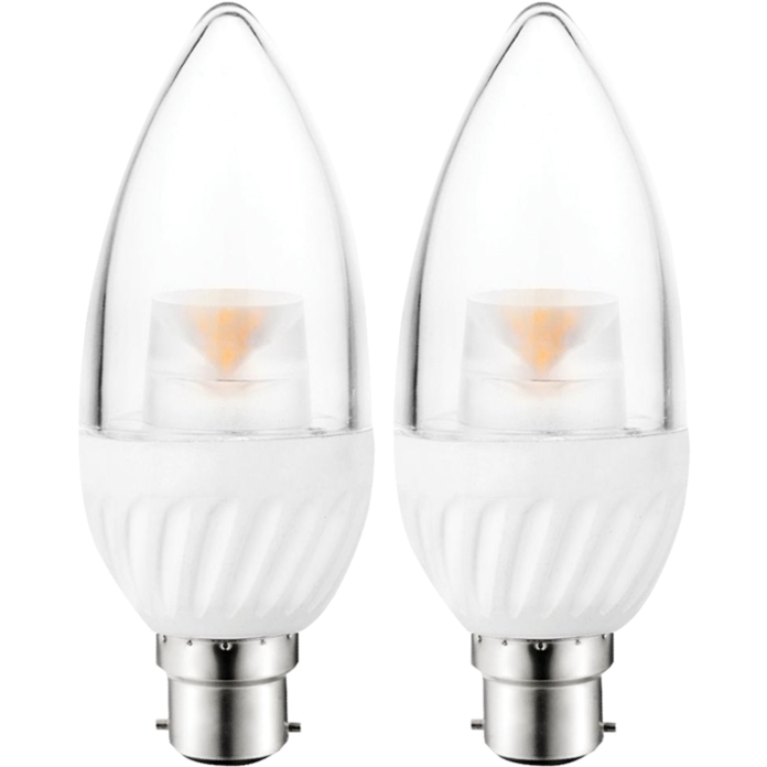 PRO-ELEC CLEAR CANDLE B22 5W LED LAMPS