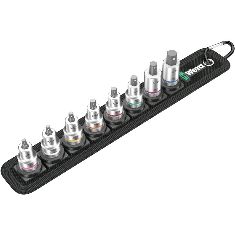 WERA IMPERIAL HEX BIT SOCKETS WITH 3/8'' DRIVE ZYKLOP SERIES כלי