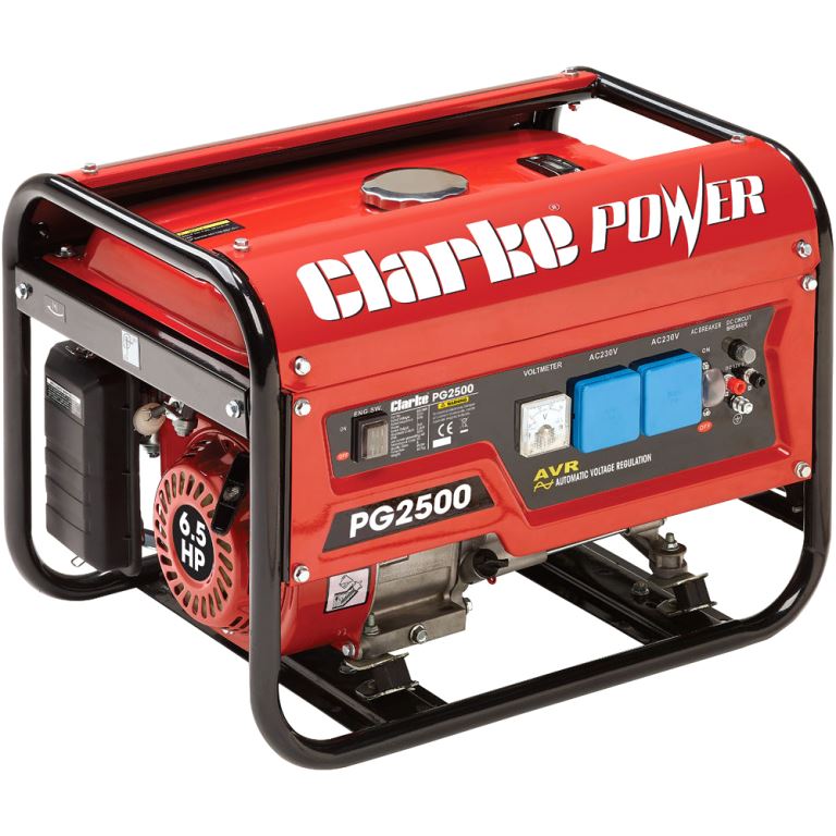 CLARKE INTERNATIONAL 2200W PETROL GENERATOR PG2500 כלי עבודה נטענים