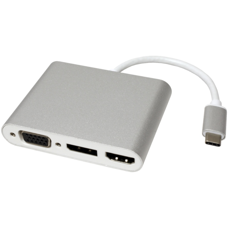 ROLINE USB TYPC C TO VGA , HDMI & DISPLAY PORT CONVERTER - 12.03.3230