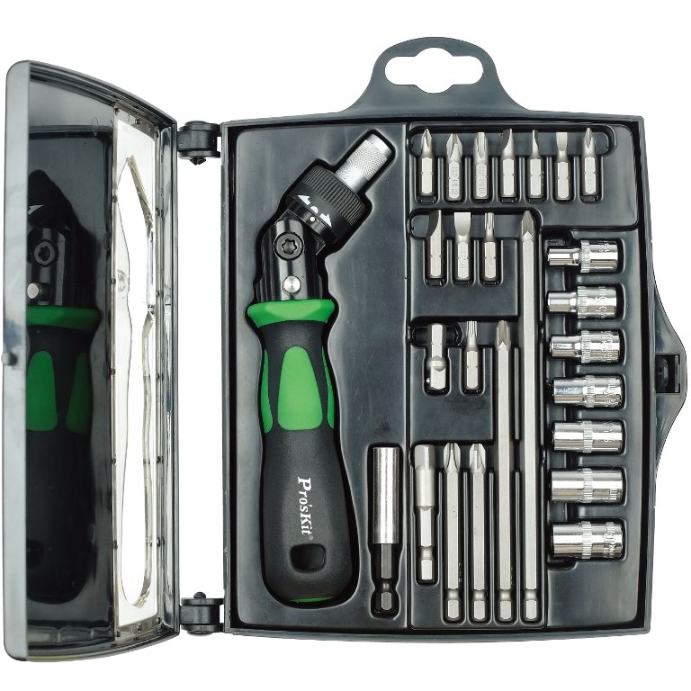PROSKIT RATCHET SCREWDRIVER WITH BITS - SD-2314M