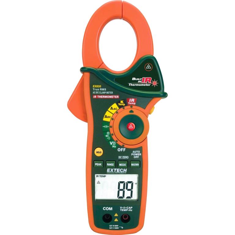 EXTECH INSTRUMENTS EX840 CAT IV 1000A CLAMP METER WITH IR THERMOMETER