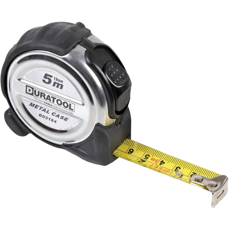 DURATOOL HEAVY DUTY TAPE MEASURE WITH IMPACT RESISTANT STAINLESS STEEL CASE