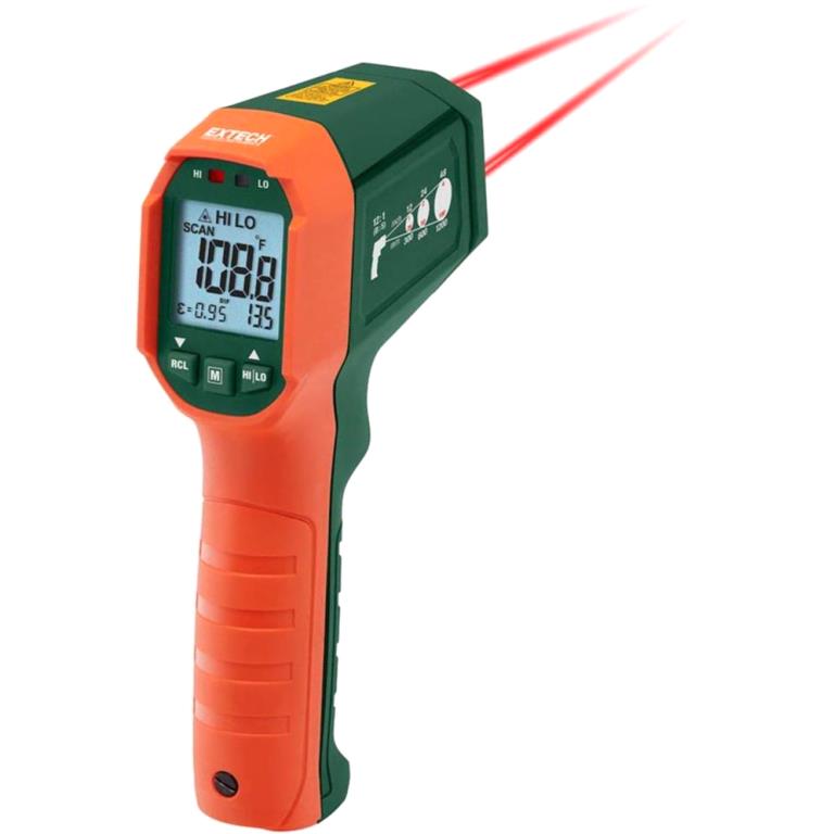 EXTECH INSTRUMENTS WATERPROOF DUAL LASER IR THERMOMETER WITH ALARM - IR320