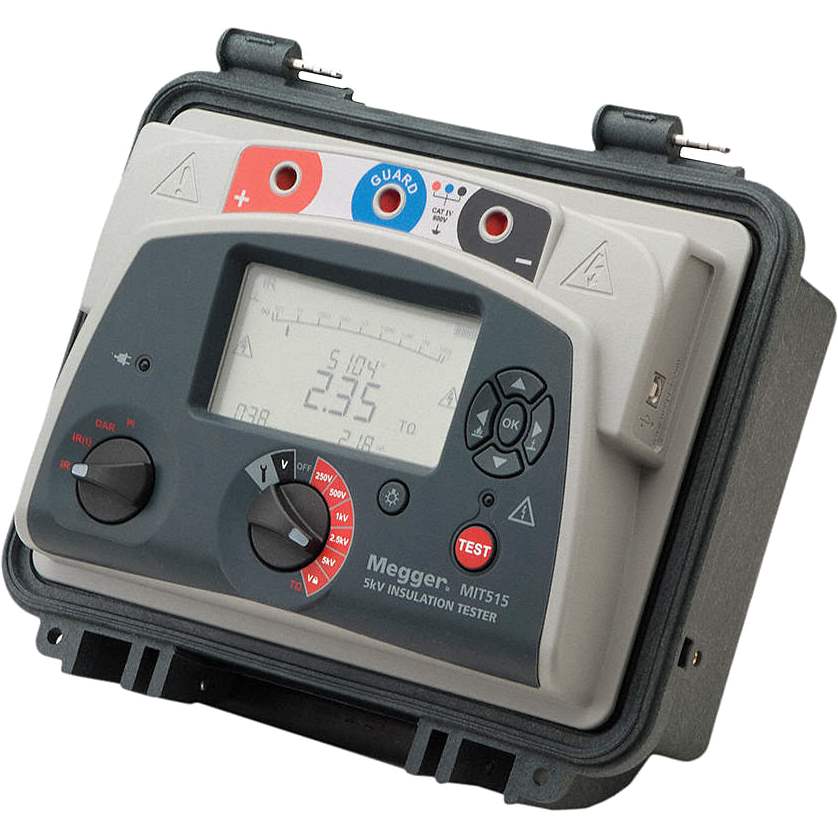 MEGGER 5KV DIGITAL INSULATION & RESISTANCE TESTER MIT515 ציוד בדיקה