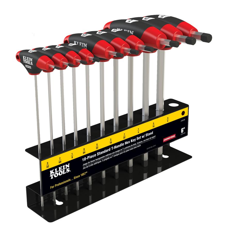 KLEIN TOOLS JOURNEYMAN SERIES HEX KEY SETS WITH STAND