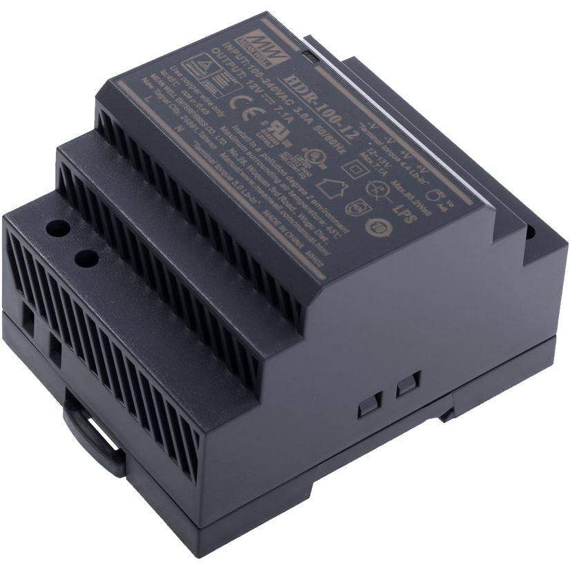 MEAN WELL DIN RAIL MOUNT INDUSTRIAL POWER SUPPLIES - HDR SERIES