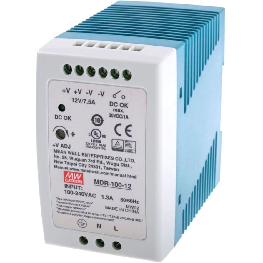MEAN WELL DIN RAIL MOUNT INDUSTRIAL POWER SUPPLIES - MDR SERIES