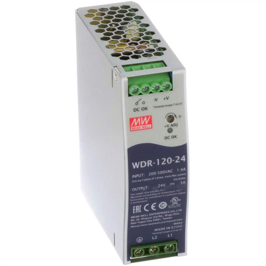 MEAN WELL DIN RAIL MOUNT INDUSTRIAL POWER SUPPLIES - WDR SERIES