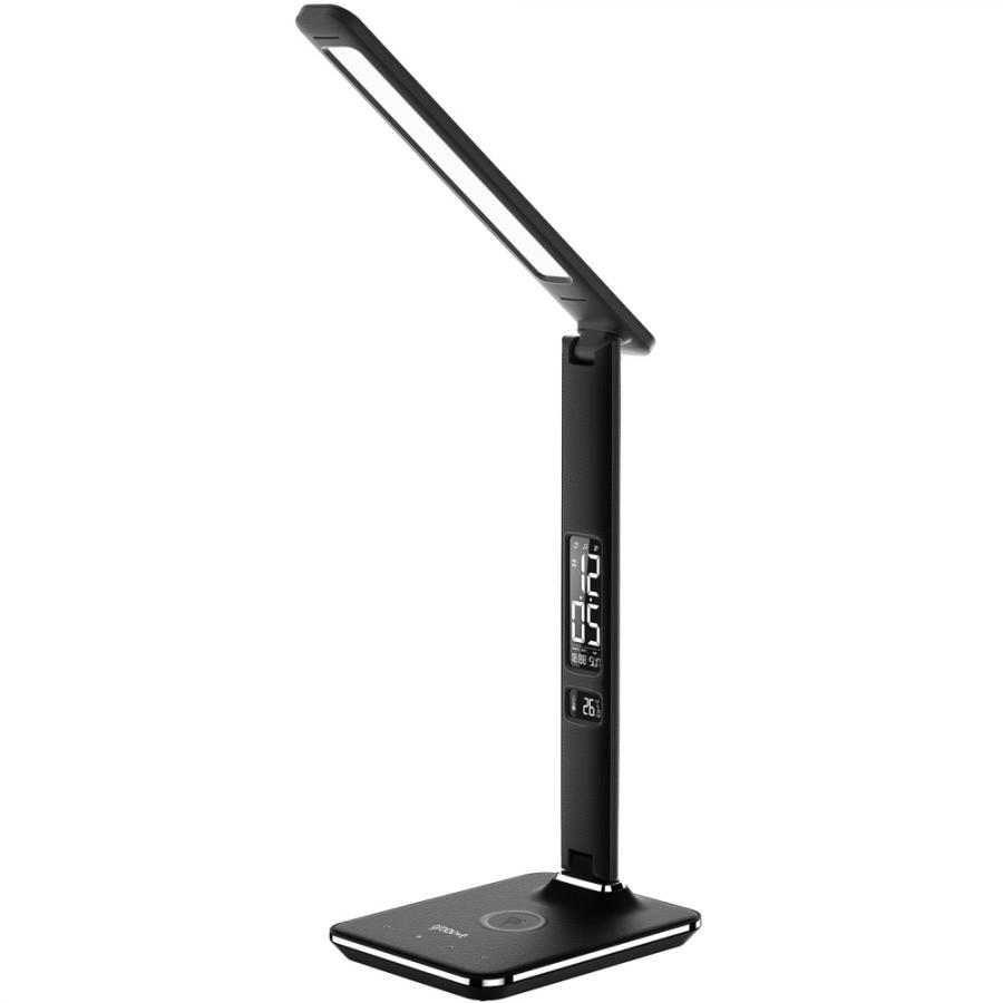 GROOV-E ARES LED DESK LAMP WITH WIRELESS CHARGER & CLOCK - GV-WC04