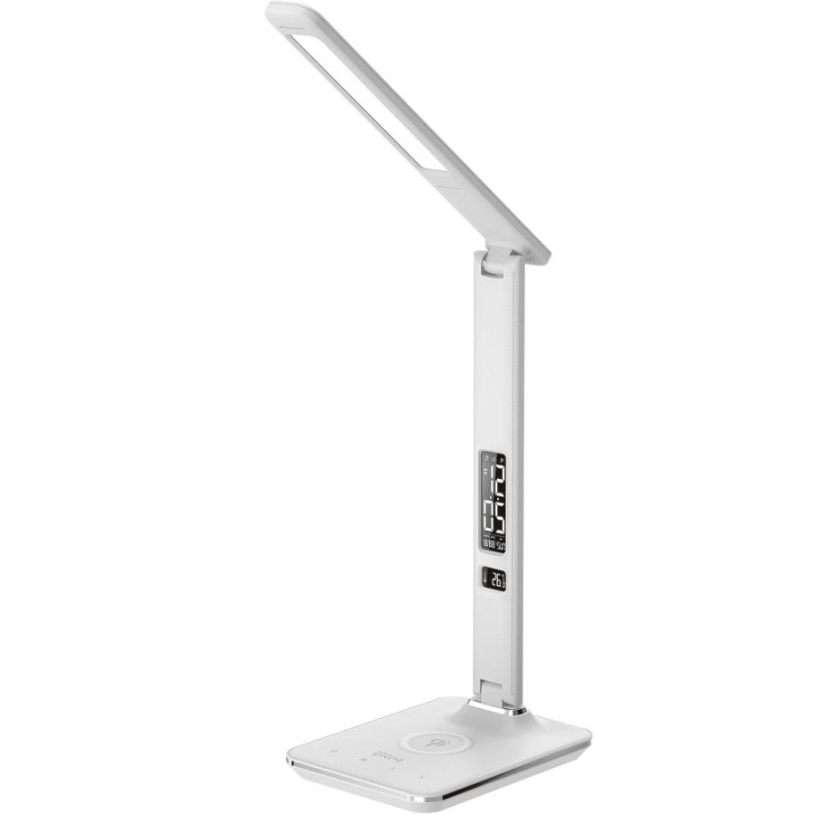 GROOV-E ARES LED DESK LAMP WITH WIRELESS CHARGER & CLOCK - GV-WC04