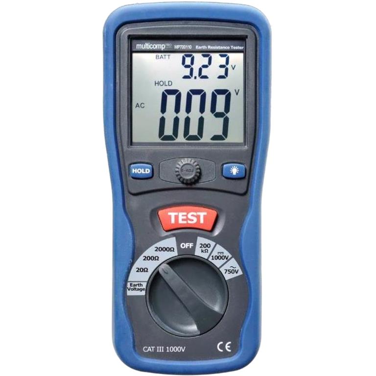 MULTICOMP PRO HAND HELD EARTH RESISTANCE TESTER - MP700110