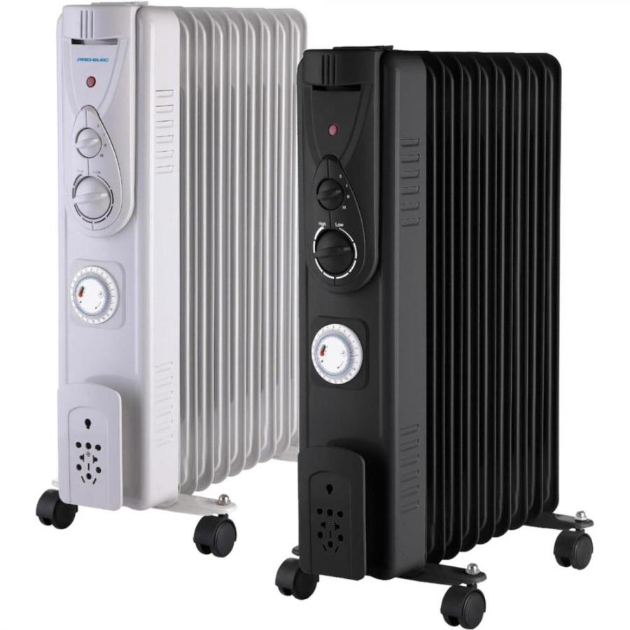PRO-ELEC 2000W 9 FIN OIL FILLED HEATERS WITH TIMERS